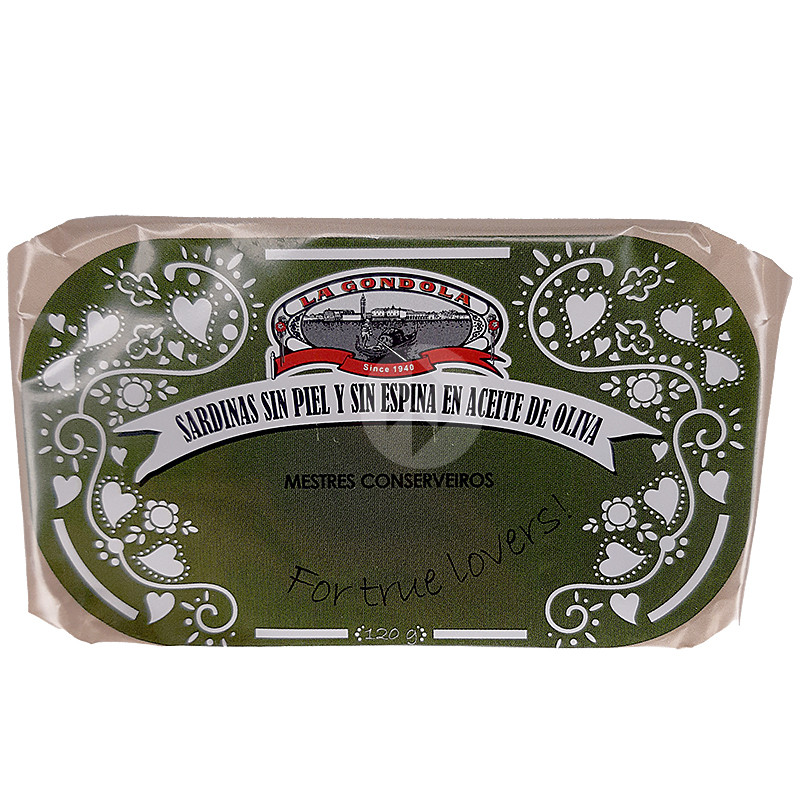 SARDINAS S/PIEL-ESPINA A.OLIVA LATA 120g.(12p/caja)